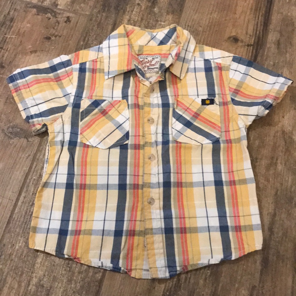 Boys Lucky Plaid Button Up